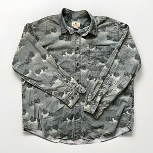 Woolrich Long Sleeve Button Up‎ Cotton Tarpon Fishing Fish Canoe Shirt Men's XL